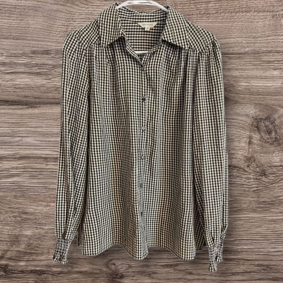 Max Studio Tops - Max Studio Checkered Button Up